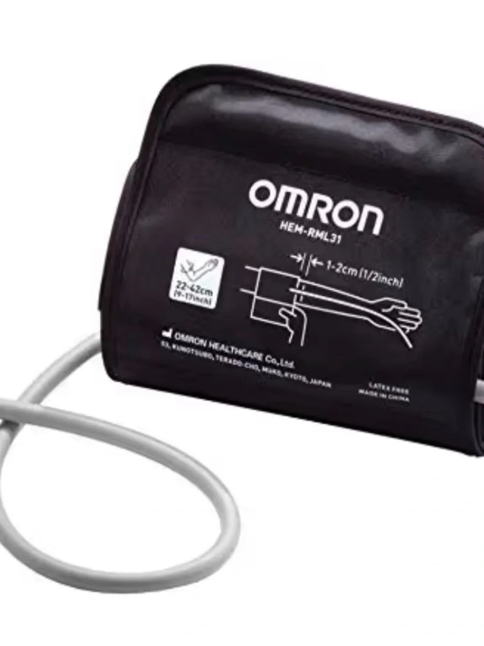 OMRON Black IntelliWrap Upper Arm Blood Pressure Cuff HEM-FL31